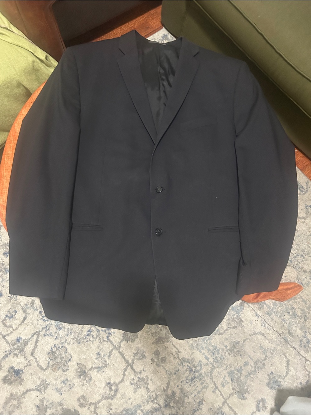 Calvin Klein Men's Black Two-Button Suit Jacket